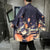 Landscape Pattern Retro Men's Cardigan Kimono Shirt Samurai Costume