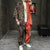 Lion Face Pattern Chinese Style Casual Kimono Suit