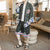 Cyprinus Pattern Chinese Style Casual Kimono Suit