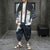 Lion Face Pattern Chinese Style Casual Silk Kimono Suit