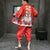 Löwe-Gesicht-Muster im chinesischen Stil beiläufiger Seiden-Kimono-Anzug