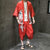 Costume de kimono en soie décontracté de style chinois à motif de visage de lion