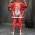 Lion Face Pattern Chinese Style Casual Silk Kimono Suit