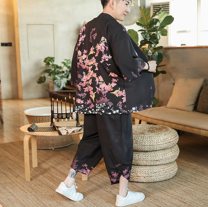 Casual Kimono Cardigan, Black / M