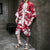 Traje de kimono casual de estilo chino con patrón de demonio