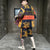 Auspicious Pattern Chinese Style Casual Kimono Suit