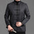 Mandarin Collar Strap Button Chinese Style Jacket Business Suit