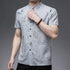 Short Sleeve Floral Signature Cotton Chinese Shirt