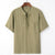 V Neck Short Sleeve Signature Cotton Chinese Shirt Base Shirt