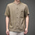 Mandarin Collar Short Sleeve Signature Cotton Chinese Shirt Base Shirt