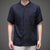 Mandarin Collar Short Sleeve Signature Cotton Chinese Shirt Base Shirt