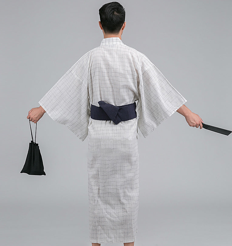 Patrón cuadros y cuadros japonés tradicional Bata de samurái – IDREAMMART