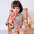 Robe Cheongsam pour enfant en coton à fleurs et col mandarin