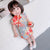 Robe Cheongsam pour enfant en coton à fleurs et col mandarin