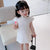 Ruffle Sleeve Floral Lace Kid's Cheongsam Dress