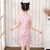 Mandarin Collar Cap Sleeve Girl's Cheongsam Mini Floral Chinese Dress