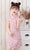 Mandarin Collar Cap Sleeve Girl's Cheongsam Mini Floral Chinese Dress
