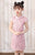 Mandarin Collar Cap Sleeve Girl's Cheongsam Mini Floral Chinese Dress