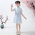 Vestido chino estilo princesa estilo princesa con cintura imperio Cheongsam con encaje floral para niña