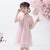 Empire Waist Cheongsam Top Floral Lace Princess Style Girl's Chinese Dress