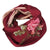 Pañuelo de seda 100% natural de nivel superior con bordado de peonía hecho a mano