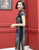 Cap Sleeve Knee Length Floral Silk Chinese Dress Traditional Cheongsam