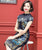 Cap Sleeve Knee Length Floral Silk Chinese Dress Traditional Cheongsam