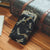 Bolso de teléfono celular de estilo chino de seda con patrón de libélula hecho a mano
