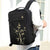 Hand Painted Bamboo Pattern Canvas Backpack Laptop Bag Schoolbag