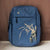 Hand Painted Bamboo Pattern Canvas Backpack Laptop Bag Schoolbag