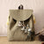 Hand Drawing Orchid Chinese Style Canvas Backpack Schoolbag with Tassels