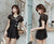 Lace Neck Cheongsam Style 3-pieces Swimsuit