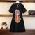 Mini vestido cheongsam moderno de talla grande con patrón de la ópera de Pekín