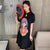 Peking Opera Pattern Plus Size Mini Modern Cheongsam Dress