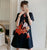 Lion Dance Pattern Plus Size Mini Modern Cheongsam Dress