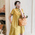 Plaids & Checks Pattern Plus Size Knee-length Modern Cheongsam Dress