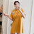 Plus Size Knee-length Modern Cheongsam Dress with Kitten Embroidery Applique