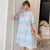 Plus Size Knee-length Modern Cheongsam Striped Dress