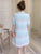 Plus Size Knee-length Modern Cheongsam Striped Dress