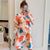 Fans & Umbrellas Pattern Plus Size Knee-length Modern Cheongsam Dress