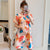 Fächer & Regenschirme Muster Übergröße Knielanges modernes Cheongsam-Kleid