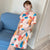 Fans & Umbrellas Pattern Plus Size Knee-length Modern Cheongsam Dress