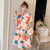 Fans & Umbrellas Pattern Plus Size Knee-length Modern Cheongsam Dress