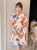 Fans & Umbrellas Pattern Plus Size Knee-length Modern Cheongsam Dress