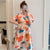 Fans & Umbrellas Pattern Plus Size Knee-length Modern Cheongsam Dress