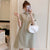 Plaids & Checks Pattern Plus Size Modern Cheongsam Dress with Lace Edge