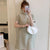 Plaids & Checks Pattern Plus Size Modern Cheongsam Dress with Lace Edge