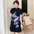 Short Sleeve Mandarin Collar Plus Size Modern Cheongsam Dress