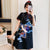 Short Sleeve Mandarin Collar Plus Size Modern Cheongsam Dress