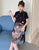 Robe Cheongsam Moderne Imprimé Dragon Col Mandarin Grande Taille